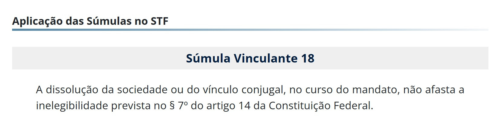 Súmula vinculante nº 18