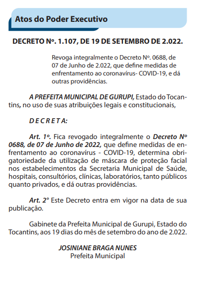 Decreto de revogação 